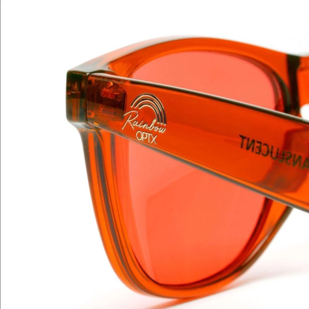 Rainbow Optx Translucent Orange Sunglasses - Picture 6 of 6